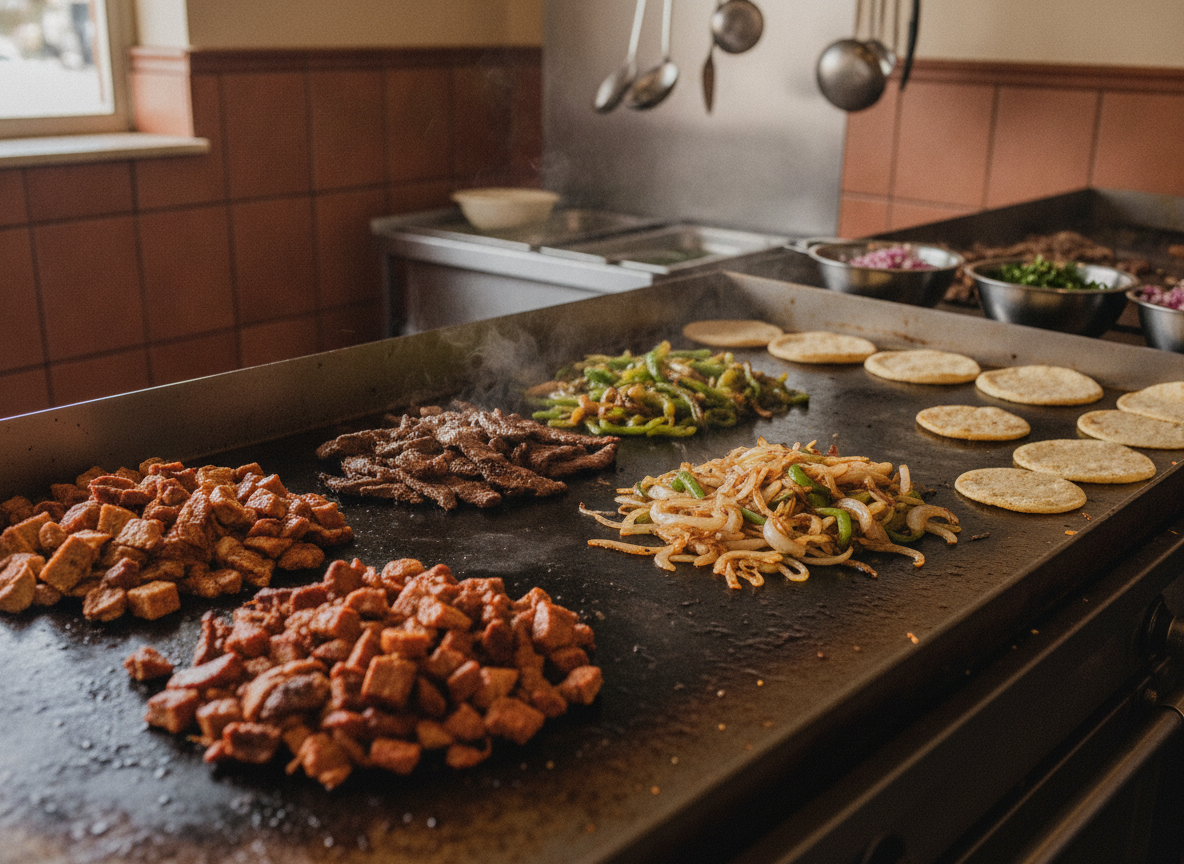 Inside the kitchen — the griddle at work