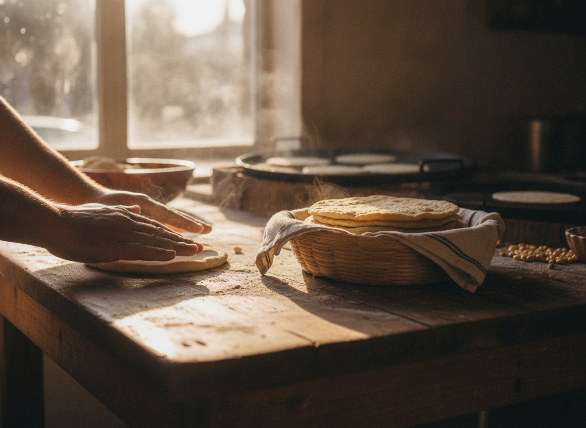 Tortillas made by hand